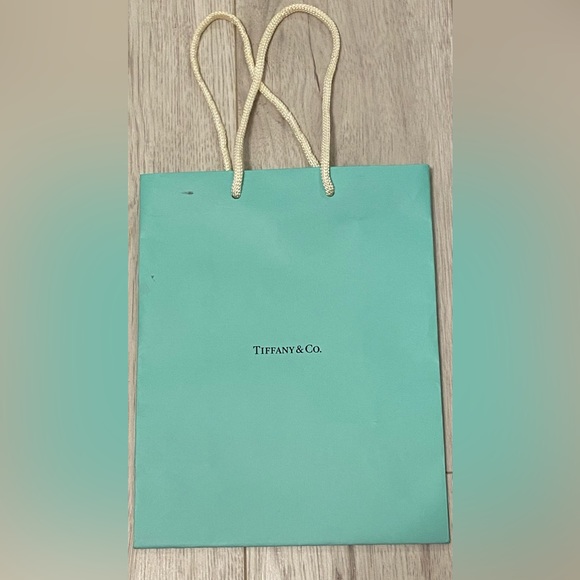 TIFFANY & CO.🩵EMPTY PAPER SHOPPING GIFT BAG 10”x8”x4” ~In great condition - Picture 2 of 6
